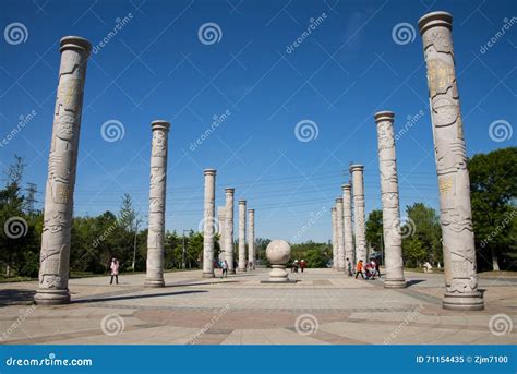Asia China, Beijing, Yang Shan Park, Totem Pole Editorial Image - Image ...