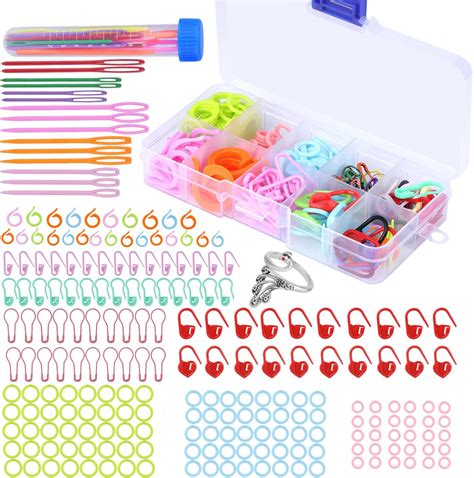 Amazon.com: YWNYT 16Pcs Removable Locking Stitch Markers for Knitting ...