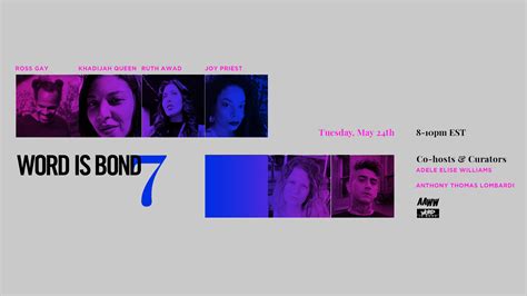 [VIRTUAL] Word Is Bond #7 – Asian American Writers' Workshop