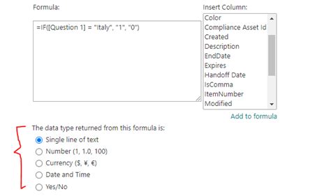 Image result for SharePoint List Calculation Formulas