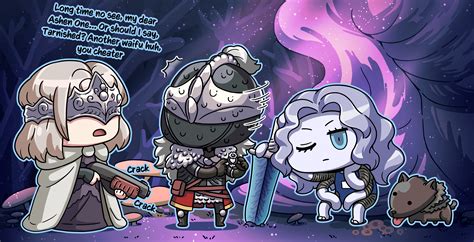 ranni the witch, tarnished, fire keeper, blaidd the half-wolf, and ...