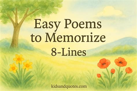 7 Easy 8-Line Poems to Memorize with Beautiful Illustrations - Kids ...