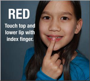 Image result for ASL Color Red