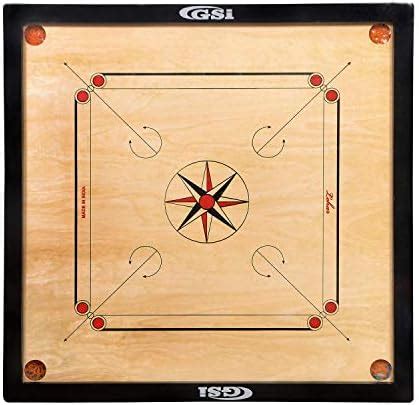 Buy GSI Superior Matte Finish Full Size Carrom Board with Coins Striker ...