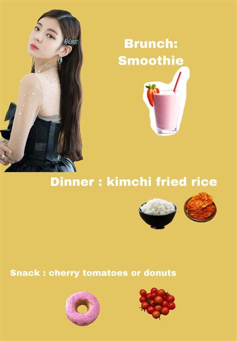 diet menu korean idol