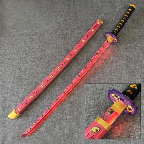 Buy Kokushibo LED Katana - Demon Slayer - Wooden (no sharp edge) Life ...