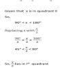 XFind sinx/2,cosx/2,tanx/2in each of the sinx=1/4,x in quadrant II2 ...