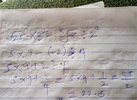 Evaluate quantity the square root of 25 times 3 squared minus the cube ...