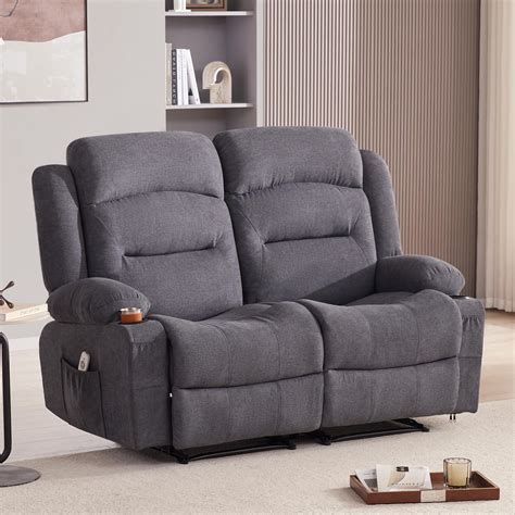 Amazon.com: IROSTAE Loveseat Recliner Sofa, 2 Seater Minimalist Style ...