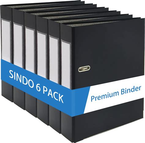 Amazon.com : Durable 3 Inch Binder, 6 Pack of 2 Ring Binders ...
