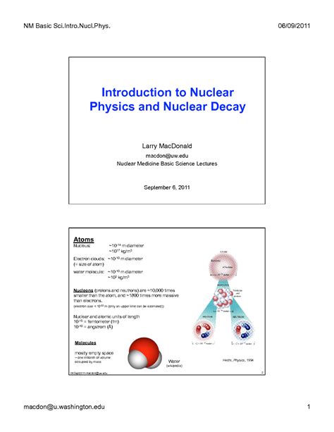SOLUTION: Introduction to nuclear physics and nuclear decay - Studypool