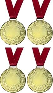 Owlix 1.75-Inch Gold Sports Medals - Pack of 4 for School Competitions ...