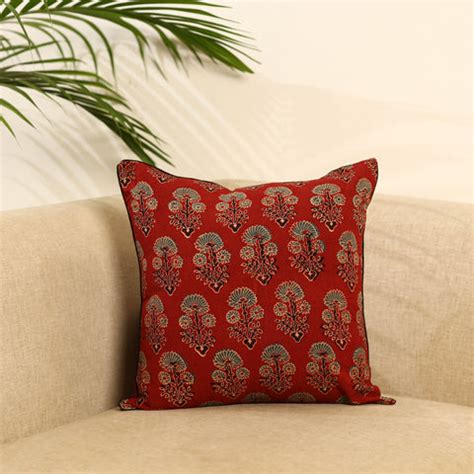 Buy Ajrakh Print Cushion Covers | Cotton Covers | iTokri – iTokri आई.टोकरी