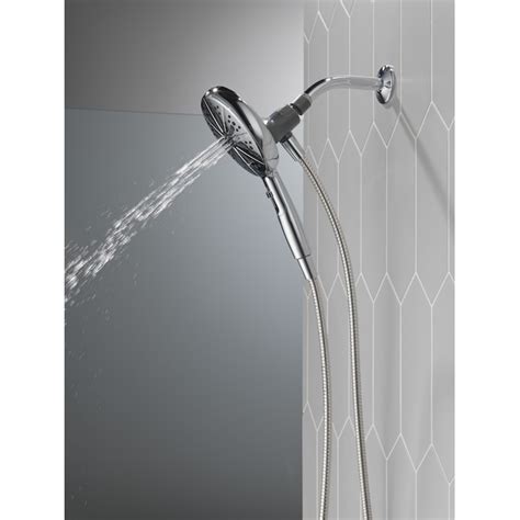 Delta SureDock Magnetic Chrome 6.25-in Round Handheld Shower Head 1.75 ...