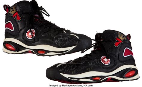 1997-98 Dennis Rodman Game Worn, Signed Shoes.... Basketball | Lot ...