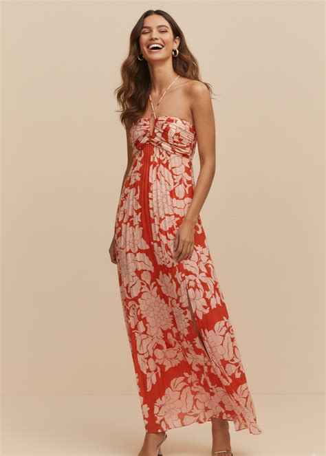 Red Printed Dress – WomanLikeU