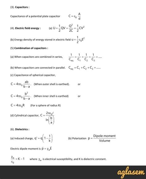 Electrostatic Potential and Capacitance Notes 的图像结果