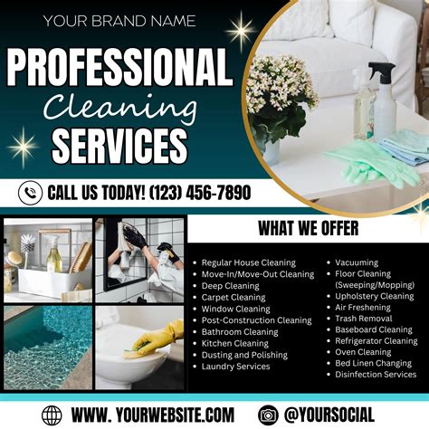 Cleaning Services Flyer, DIY Flyer Template Design, Professional ...
