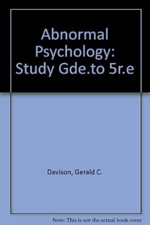 Buy Abnormal Psychology: Study Guide Book Online at Low Prices in India ...