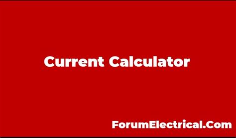 Current Calculator