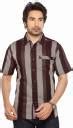 MOKSH Men Striped Casual Brown, Grey Shirt - Buy Brown MOKSH Men ...