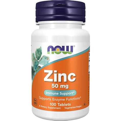 Zinc, 50 mg, 100 tabletas, Now Nutrition | Baratazo Ecuador