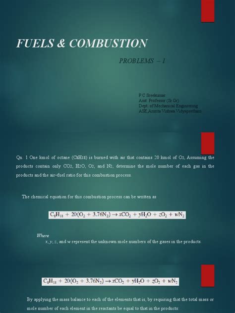 Combustion Problem 的图像结果