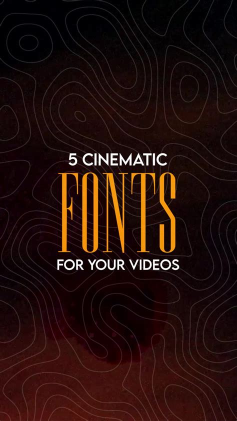 Elevate your video game with these top 5 cinematic fonts! 🎥 Transform ...