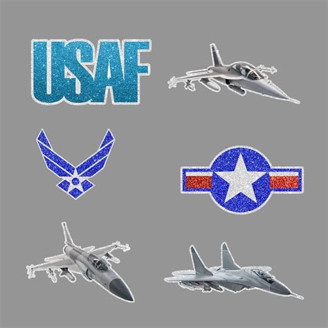 Buy Air Force Fighter Aircraft Happy Birthday Cupcake Toppers ...