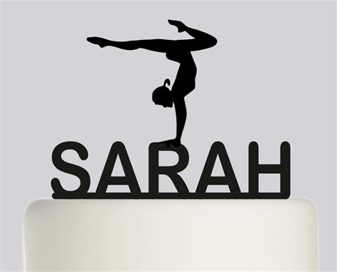Birthday Cake Topper Gymnast Gymnastics Your Name Cake Topper Custom ...