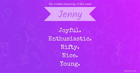 What Does Jenny Mean In The Dictionary at Jack Oneill blog