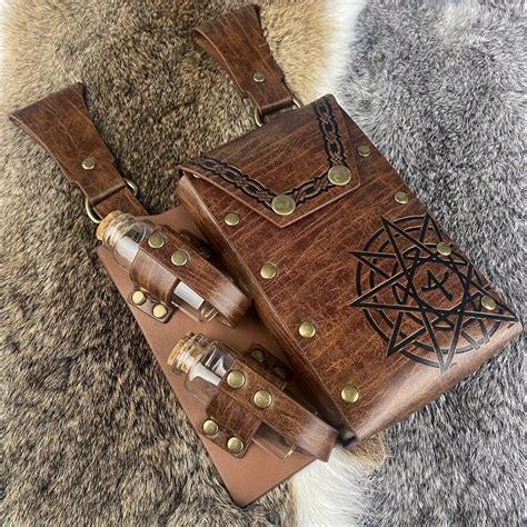 Medieval Alchemy Faux Leather Belt Pouch With Cork Bottle - Fantasy ...