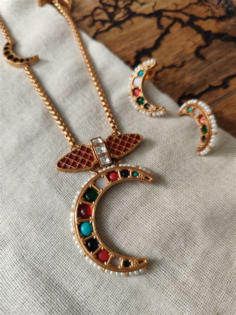 Crescent Moon Pendant Necklace – Anantaya By Mani