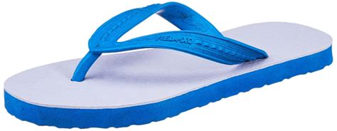 Relaxo Women's White-Blue Slippers-3 (CU0021L) : Amazon.in: Fashion
