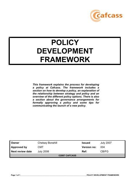 Policy Development Framework 的图像结果