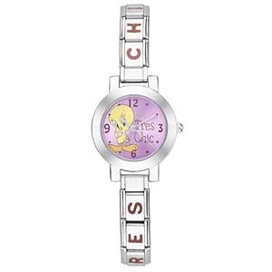 Armitron Women's 2200722 Tweety Bird Silver-Tone Stainless Steel ...