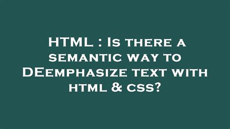Image result for How to Emphasize Text/Html