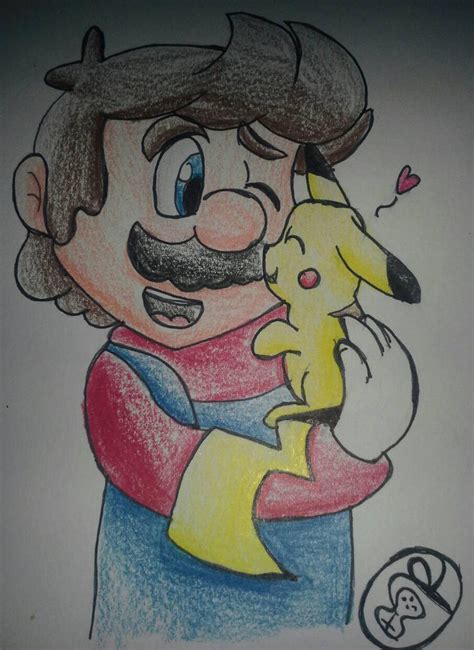 Image result for Mario Pikachu Drawing
