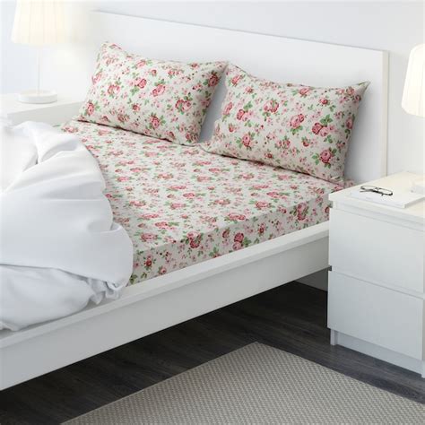 ÄRTCYPRESS flat sheet and 2 pillowcase, white, 240x260/50x80 cm (94x102 ...
