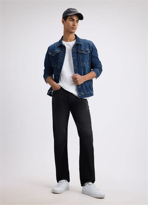 Men Black Straight Fit Mid Rise Jeans | Pepe Jeans India