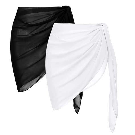 Two Pieces Mesh Bikini Cover Up Skirt Women Beach Cover Ups Sexy Skirt ...