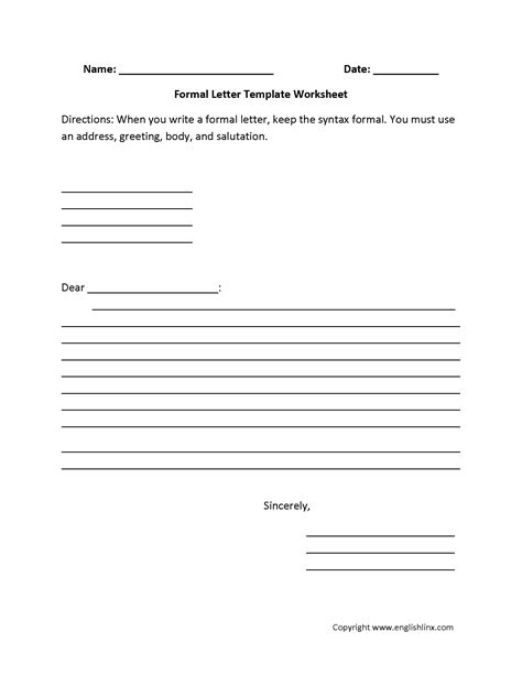 Writing Worksheets | Letter Writing Worksheets