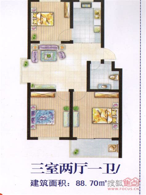 50平米两室一厅简装图，空间虽挤，效果很棒！处处是温馨！-中国木业网