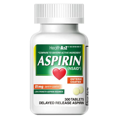 Snapklik.com : HealthA2Z Aspirin 81 Mg Low Strength Enteric Coated Pain Relief Reduces Minor ...