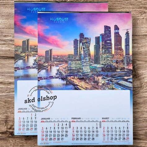 Jual terbaru kalender tahun 2025 kota dunia ao 104 4 lembar x 3 bulanan ...