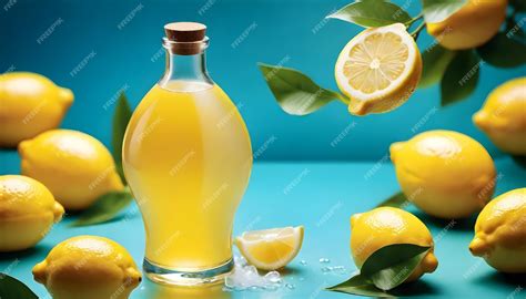Lemon Juice Bottle Packaging Mockup | Premium AI-generated image
