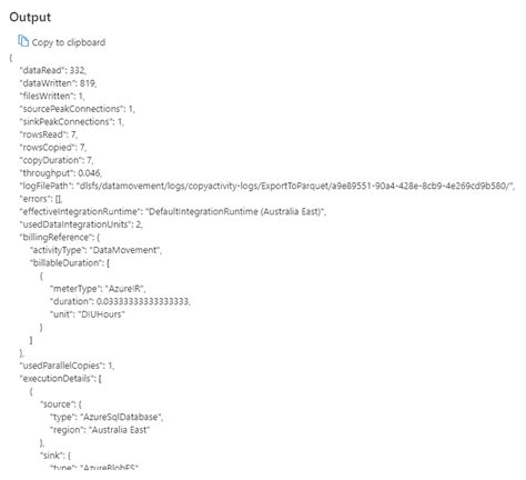 Copy Activity in Azure Data Factory 的图像结果