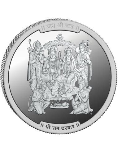 Omkar Mint Color Ram Mandir Silver Coin of 10 Grams in 999 Purity Fineness