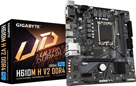 GIGABYTE H610M H V2 DDR4 Intel® H610 Express Chipset LGA 1700Socket ...