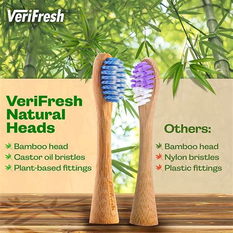 Buy VeriFresh Sonic Bamboo Toothbrush - Biodegradeable Bamboo Heads ...